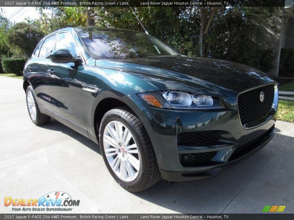 2017 Jaguar F-PACE 20d AWD Premium British Racing Green / Latte Photo #2