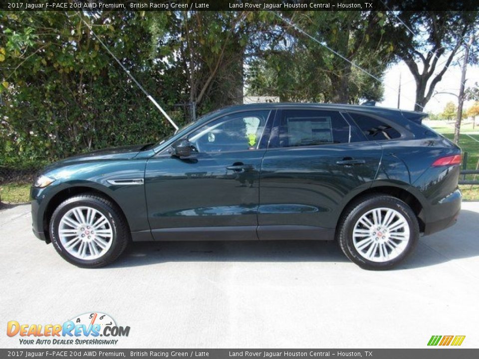 2017 Jaguar F-PACE 20d AWD Premium British Racing Green / Latte Photo #11