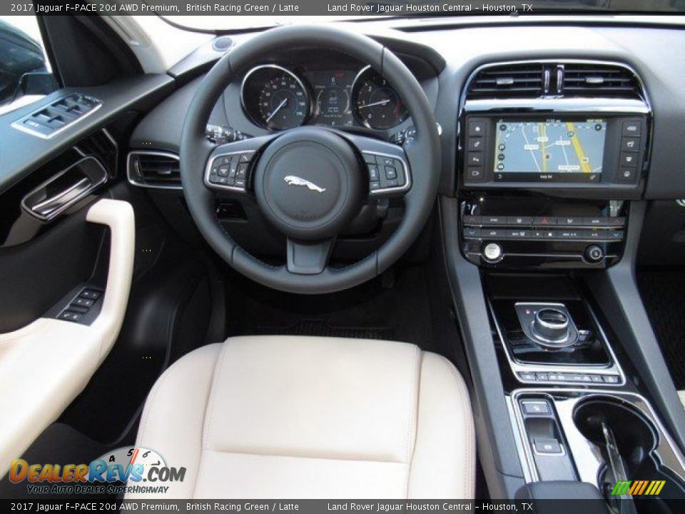 2017 Jaguar F-PACE 20d AWD Premium British Racing Green / Latte Photo #13