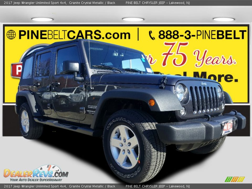 2017 Jeep Wrangler Unlimited Sport 4x4 Granite Crystal Metallic / Black Photo #1