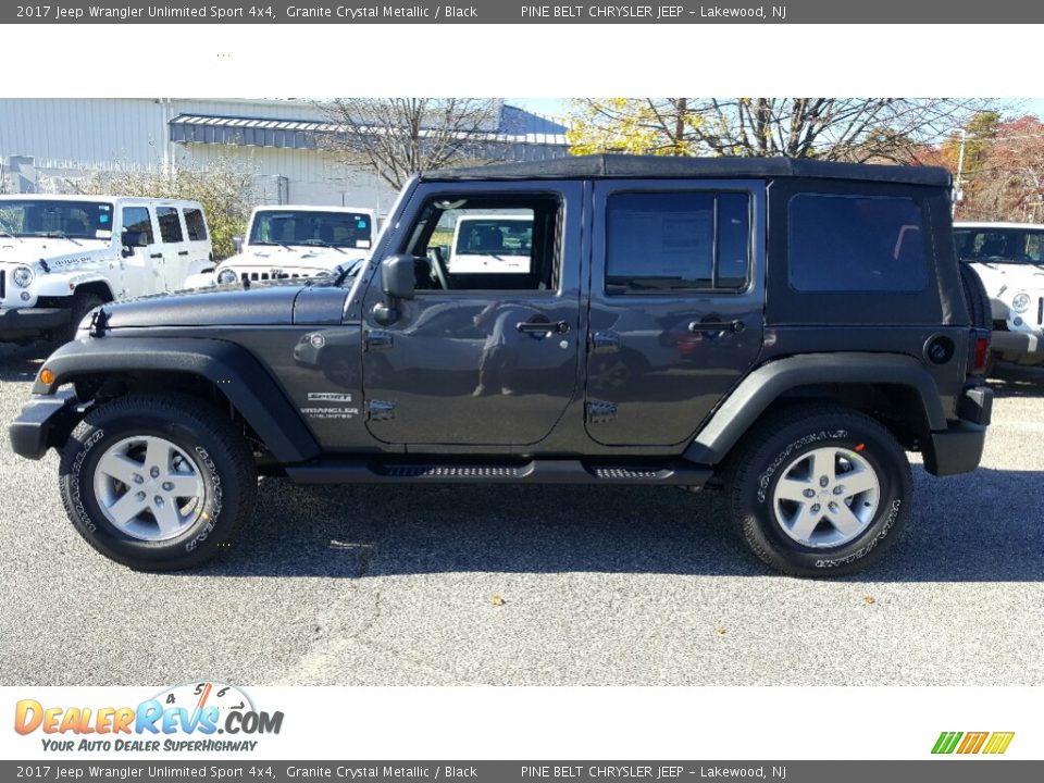 2017 Jeep Wrangler Unlimited Sport 4x4 Granite Crystal Metallic / Black Photo #3