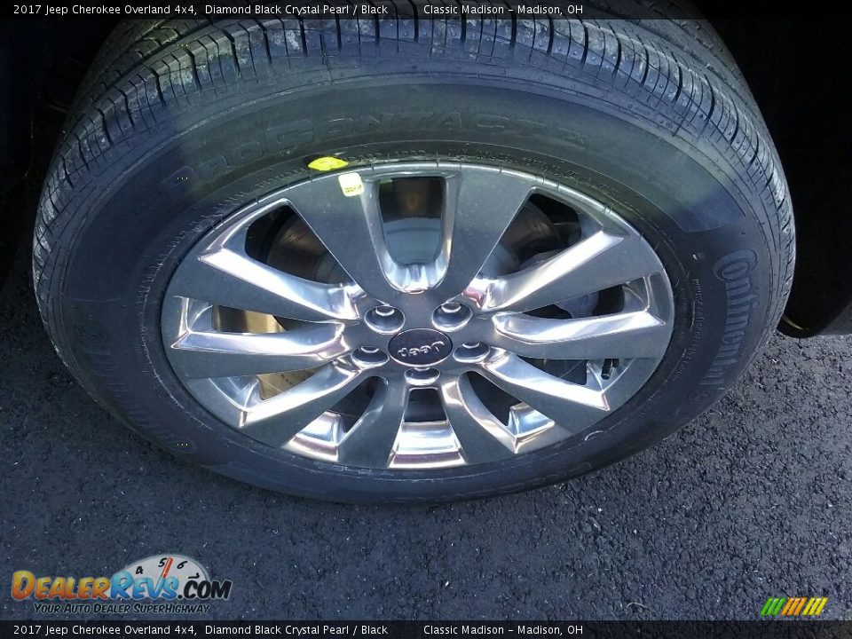 2017 Jeep Cherokee Overland 4x4 Diamond Black Crystal Pearl / Black Photo #13