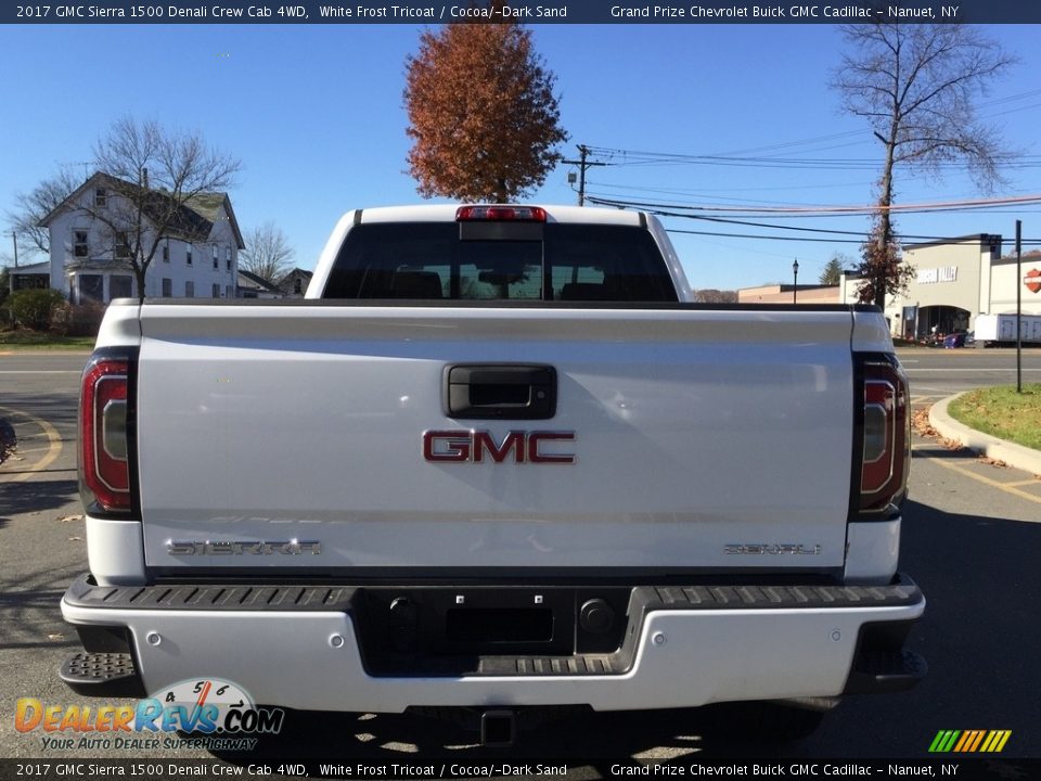 2017 GMC Sierra 1500 Denali Crew Cab 4WD White Frost Tricoat / Cocoa/­Dark Sand Photo #5