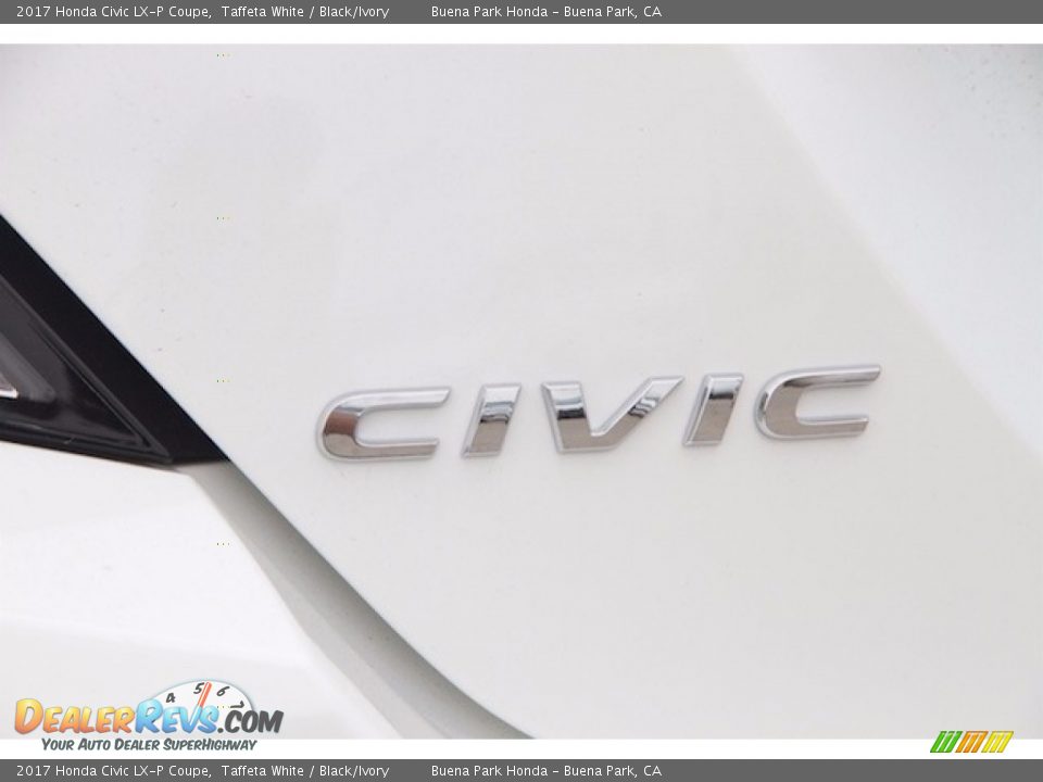 2017 Honda Civic LX-P Coupe Taffeta White / Black/Ivory Photo #3