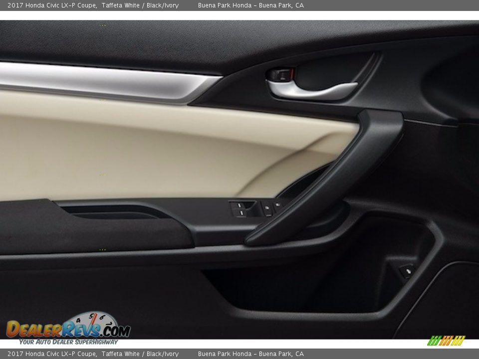 2017 Honda Civic LX-P Coupe Taffeta White / Black/Ivory Photo #7
