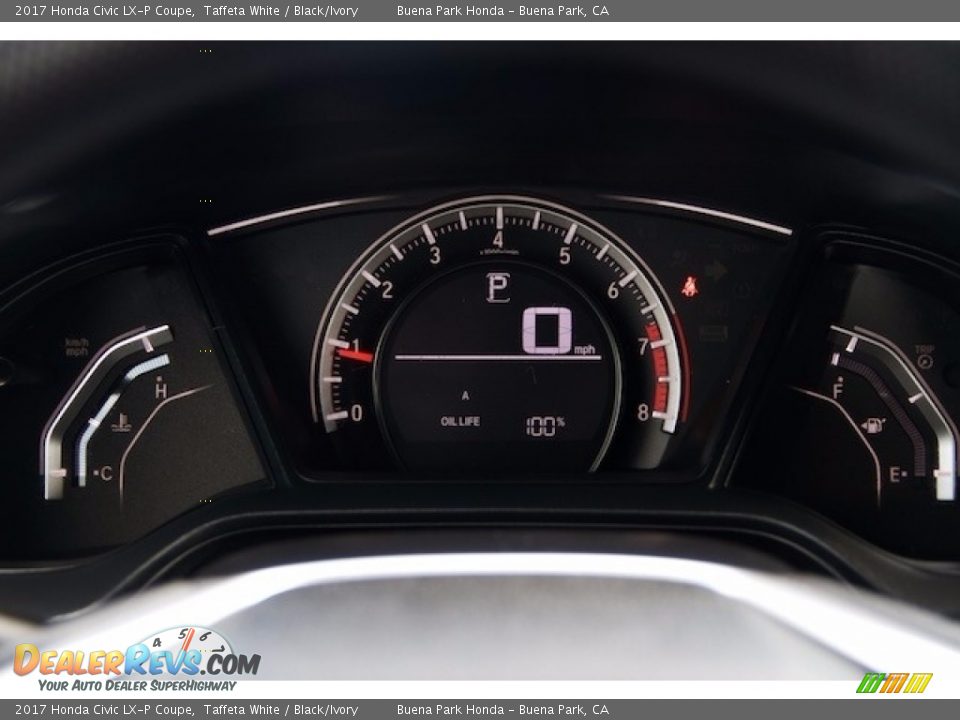 2017 Honda Civic LX-P Coupe Taffeta White / Black/Ivory Photo #15