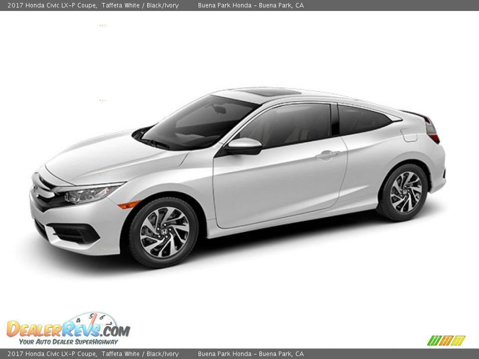 2017 Honda Civic LX-P Coupe Taffeta White / Black/Ivory Photo #17