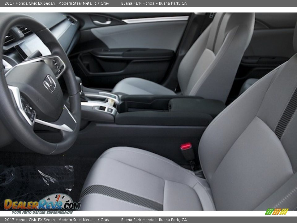 2017 Honda Civic EX Sedan Modern Steel Metallic / Gray Photo #9