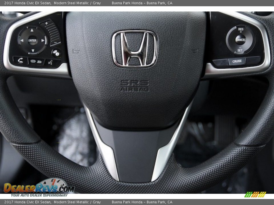 2017 Honda Civic EX Sedan Modern Steel Metallic / Gray Photo #10