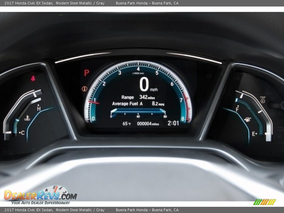 2017 Honda Civic EX Sedan Modern Steel Metallic / Gray Photo #17