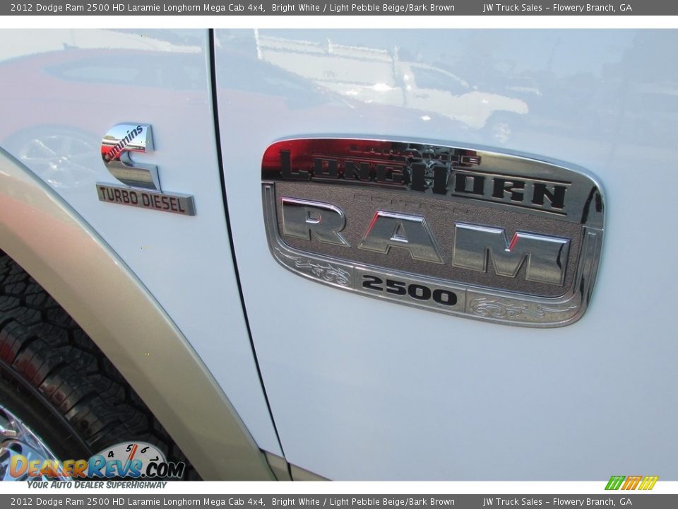 2012 Dodge Ram 2500 HD Laramie Longhorn Mega Cab 4x4 Bright White / Light Pebble Beige/Bark Brown Photo #16