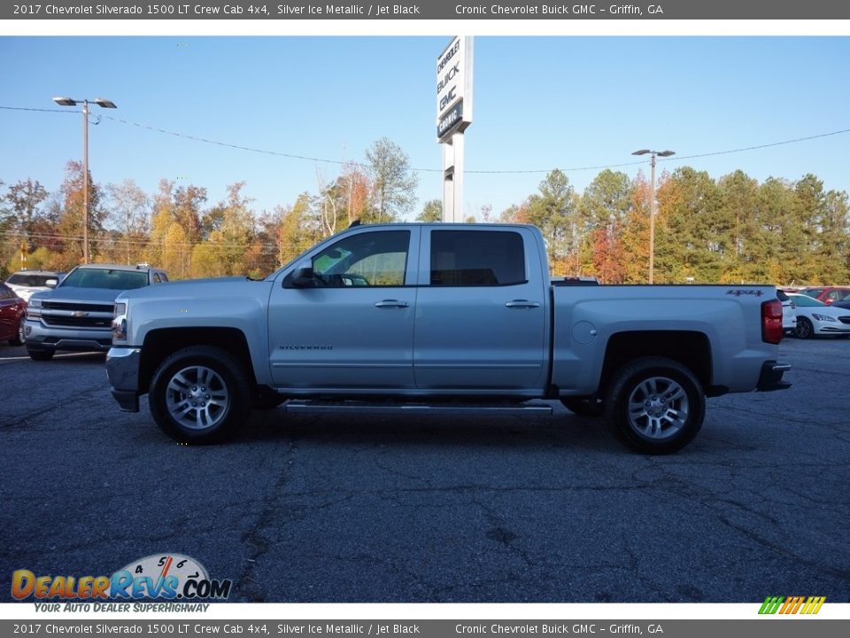 2017 Chevrolet Silverado 1500 LT Crew Cab 4x4 Silver Ice Metallic / Jet Black Photo #4