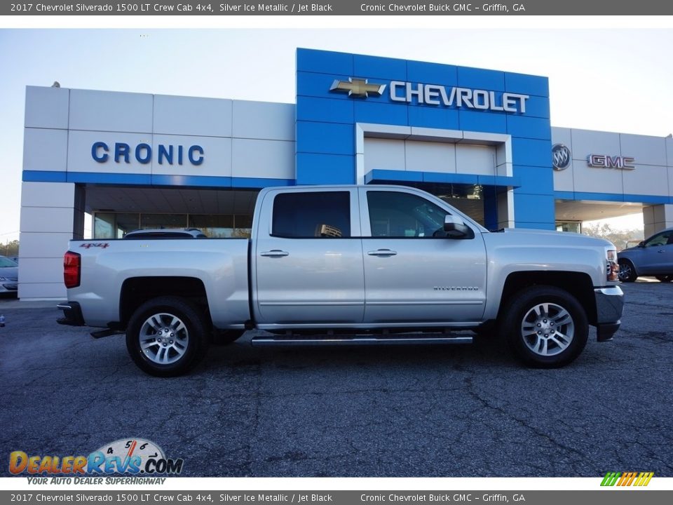 2017 Chevrolet Silverado 1500 LT Crew Cab 4x4 Silver Ice Metallic / Jet Black Photo #8
