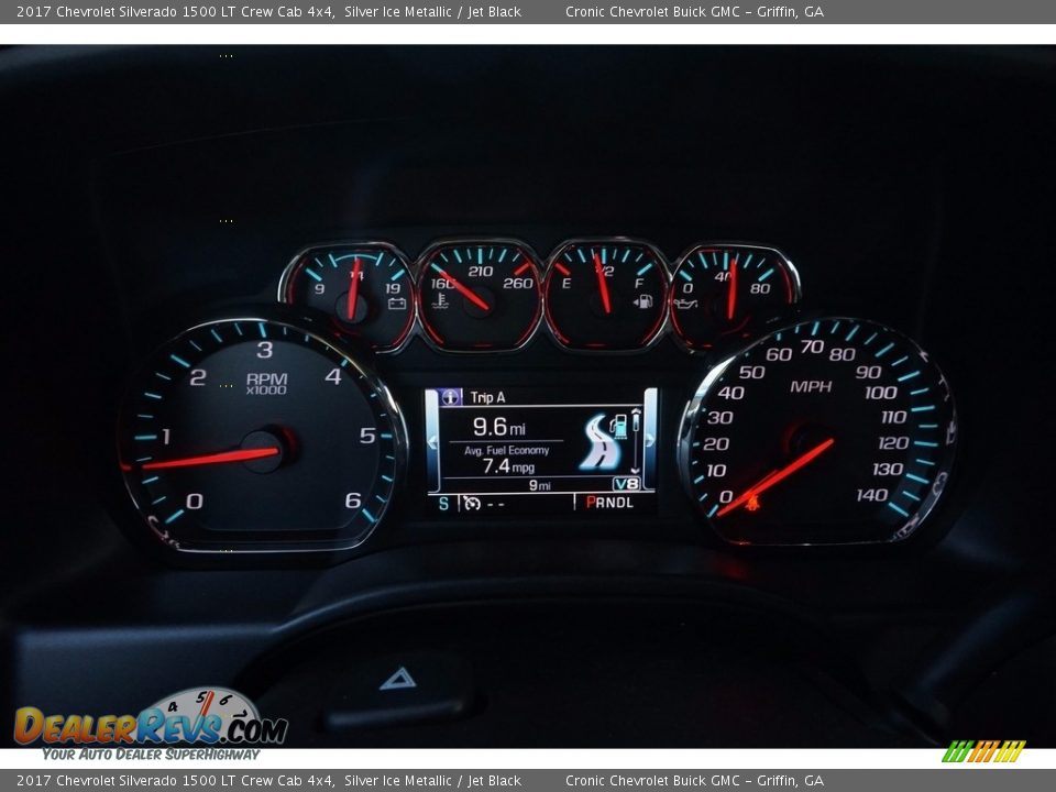 2017 Chevrolet Silverado 1500 LT Crew Cab 4x4 Silver Ice Metallic / Jet Black Photo #13