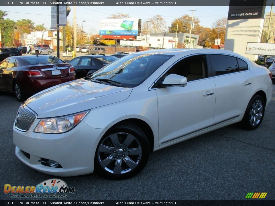 2011 Buick LaCrosse CXL Summit White / Cocoa/Cashmere Photo #2