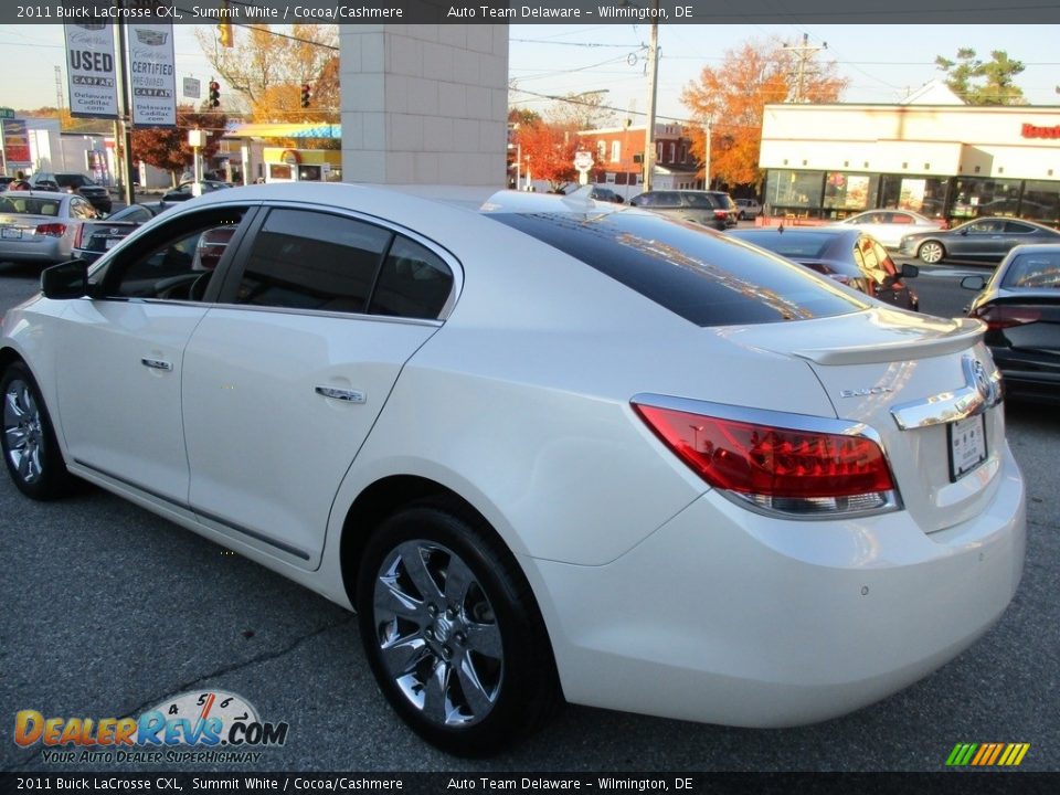 2011 Buick LaCrosse CXL Summit White / Cocoa/Cashmere Photo #3