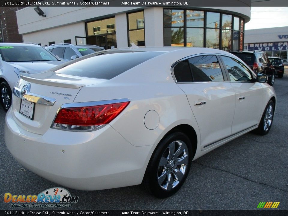 2011 Buick LaCrosse CXL Summit White / Cocoa/Cashmere Photo #5