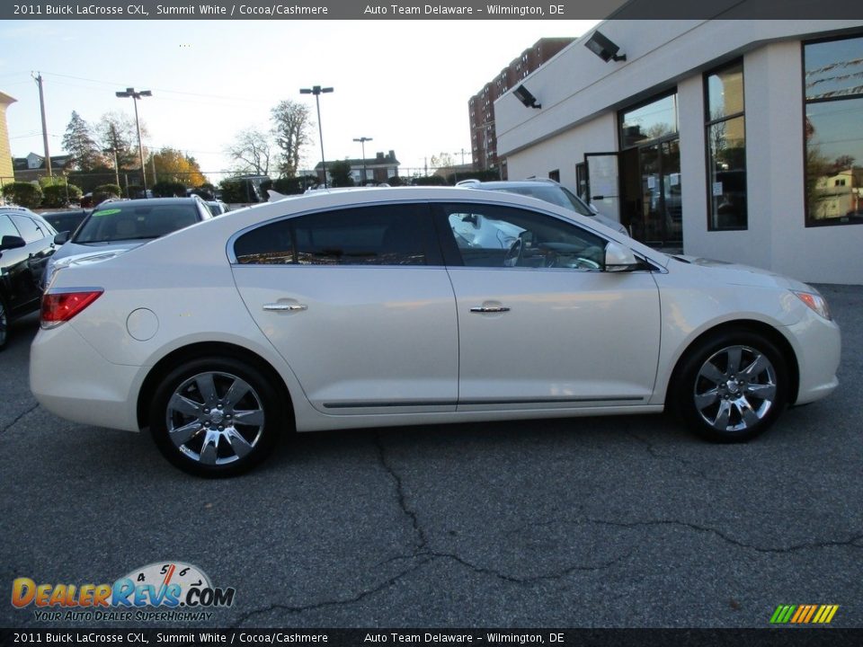 2011 Buick LaCrosse CXL Summit White / Cocoa/Cashmere Photo #6