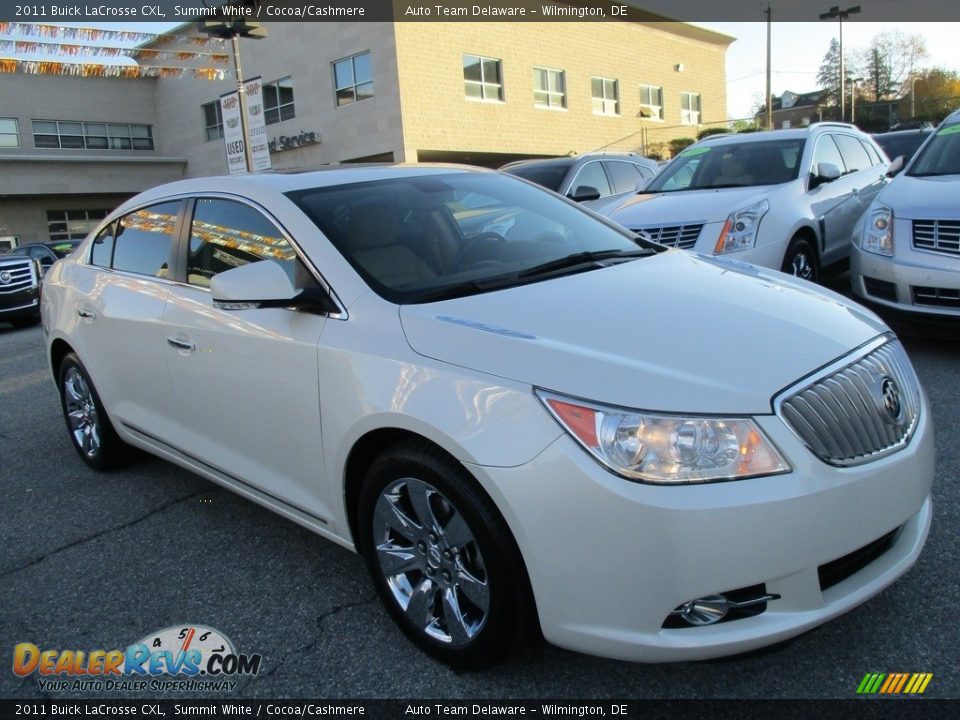 2011 Buick LaCrosse CXL Summit White / Cocoa/Cashmere Photo #7