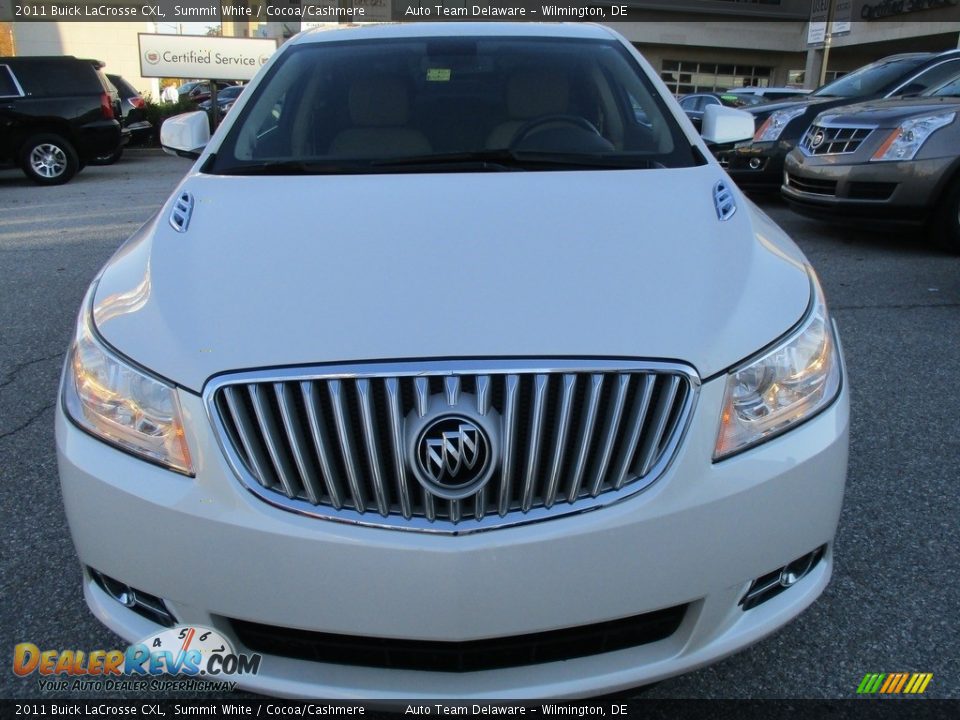 2011 Buick LaCrosse CXL Summit White / Cocoa/Cashmere Photo #8