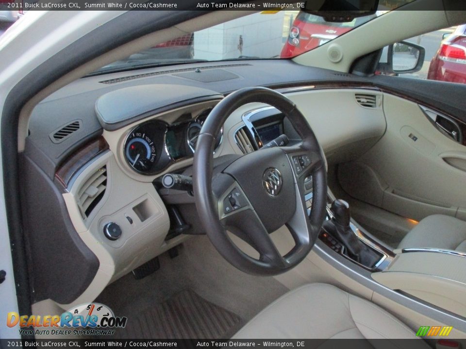 2011 Buick LaCrosse CXL Summit White / Cocoa/Cashmere Photo #10