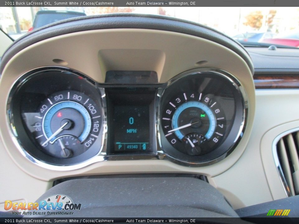2011 Buick LaCrosse CXL Summit White / Cocoa/Cashmere Photo #11