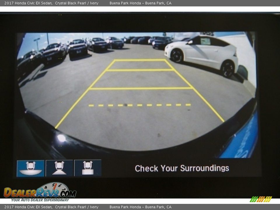 2017 Honda Civic EX Sedan Crystal Black Pearl / Ivory Photo #6