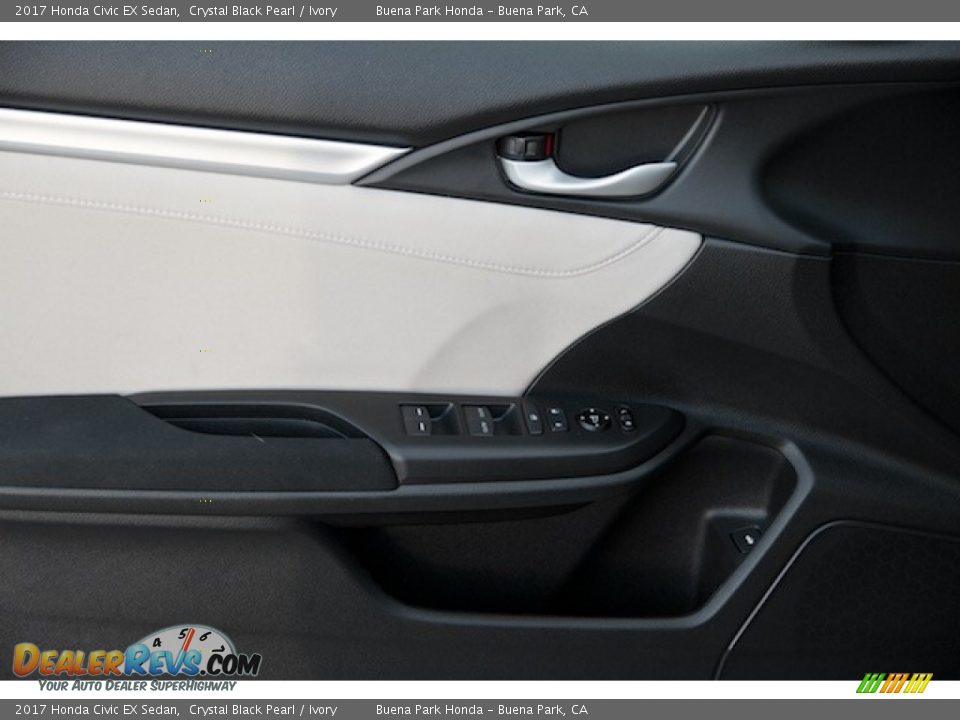 2017 Honda Civic EX Sedan Crystal Black Pearl / Ivory Photo #8