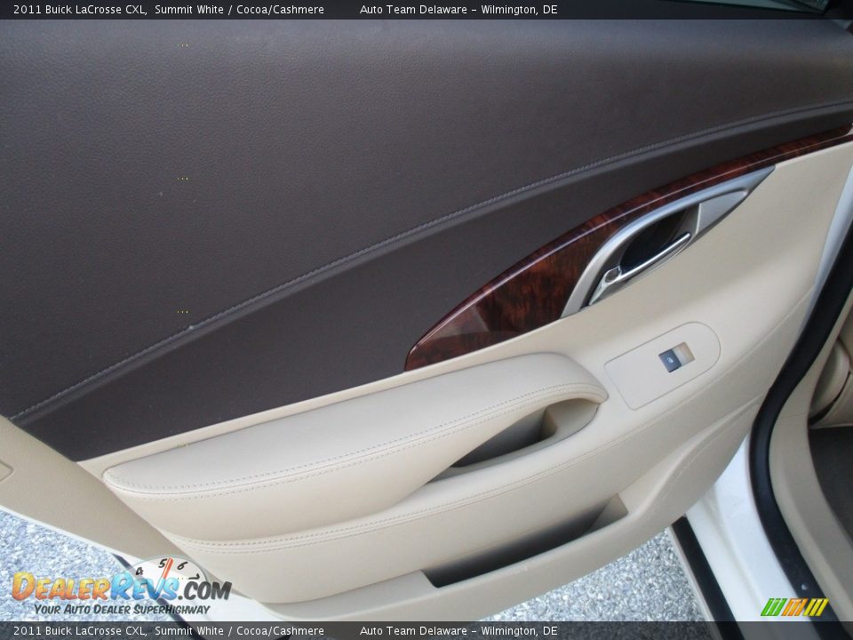 2011 Buick LaCrosse CXL Summit White / Cocoa/Cashmere Photo #22