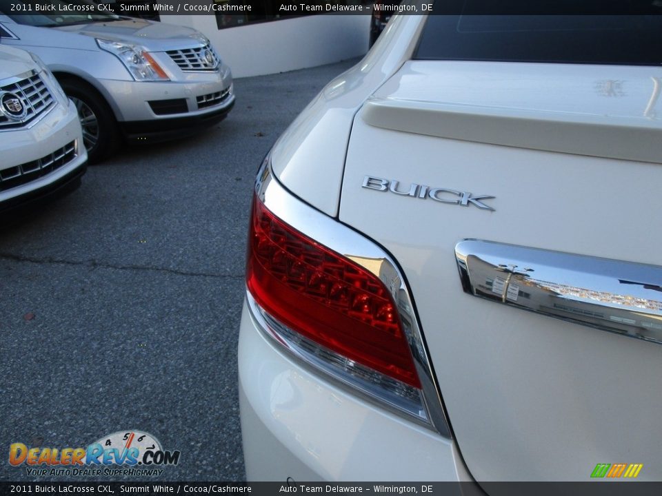 2011 Buick LaCrosse CXL Summit White / Cocoa/Cashmere Photo #27