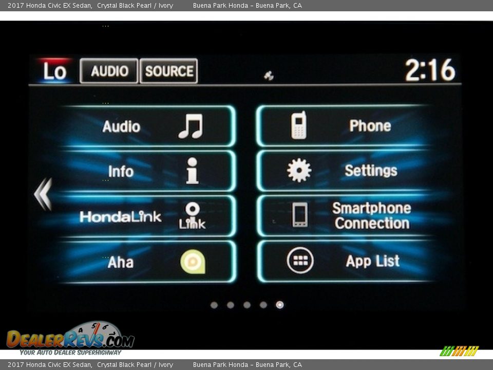 2017 Honda Civic EX Sedan Crystal Black Pearl / Ivory Photo #16