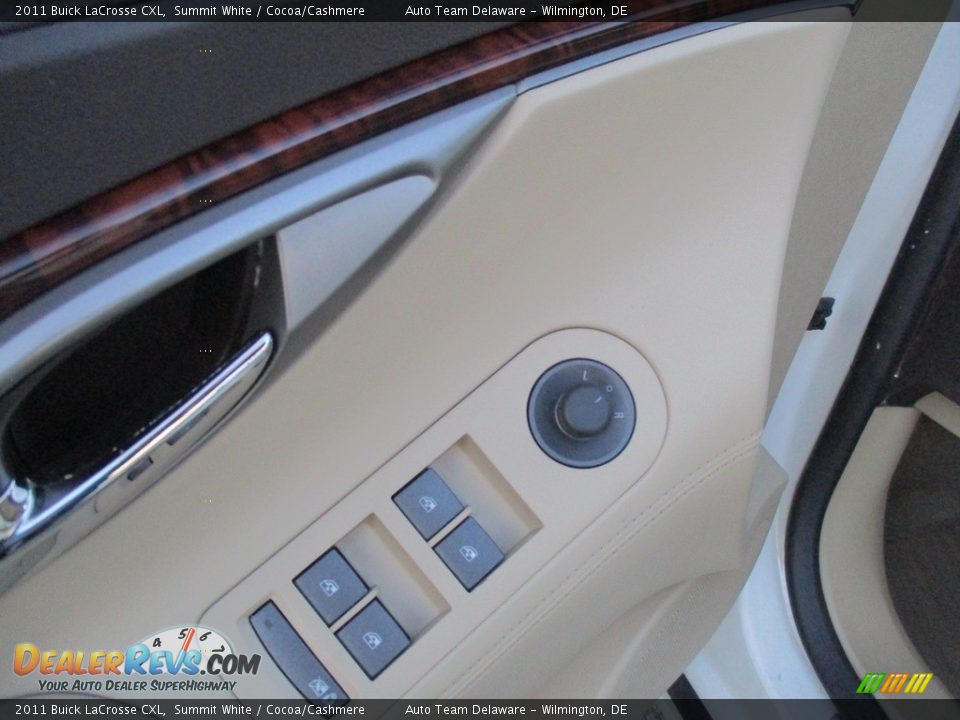 2011 Buick LaCrosse CXL Summit White / Cocoa/Cashmere Photo #32