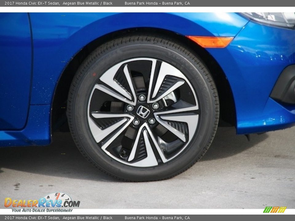 2017 Honda Civic EX-T Sedan Aegean Blue Metallic / Black Photo #5