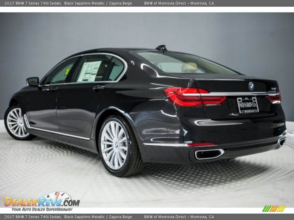 2017 BMW 7 Series 740i Sedan Black Sapphire Metallic / Zagora Beige Photo #3