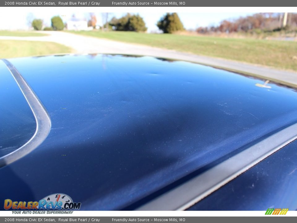 2008 Honda Civic EX Sedan Royal Blue Pearl / Gray Photo #25