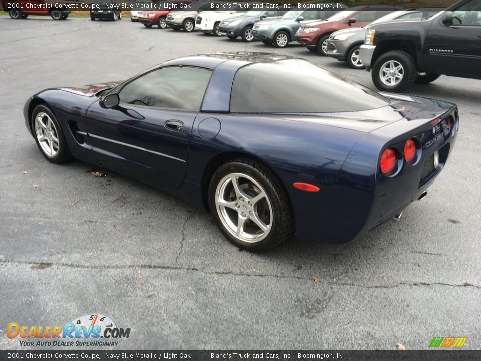 2001 Chevrolet Corvette Coupe Navy Blue Metallic / Light Oak Photo #3