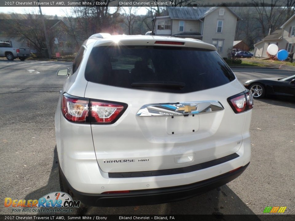2017 Chevrolet Traverse LT AWD Summit White / Ebony Photo #7