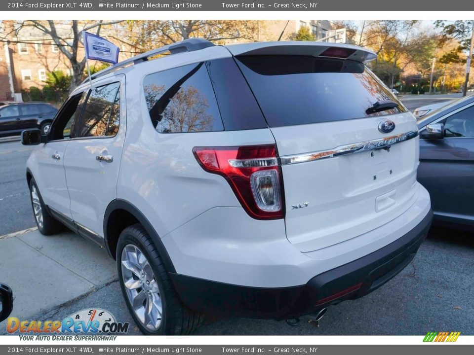 2014 Ford Explorer XLT 4WD White Platinum / Medium Light Stone Photo #3