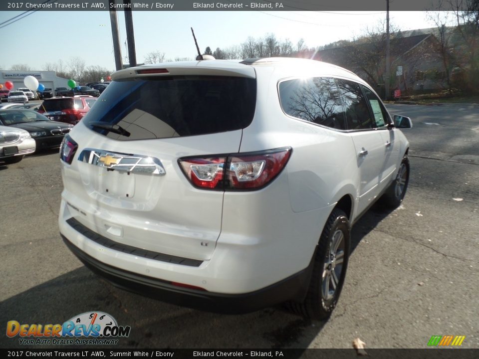 2017 Chevrolet Traverse LT AWD Summit White / Ebony Photo #8