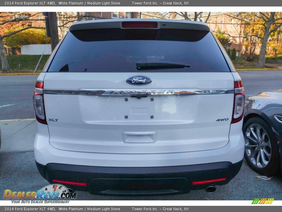 2014 Ford Explorer XLT 4WD White Platinum / Medium Light Stone Photo #4