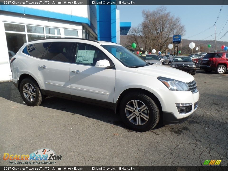2017 Chevrolet Traverse LT AWD Summit White / Ebony Photo #10