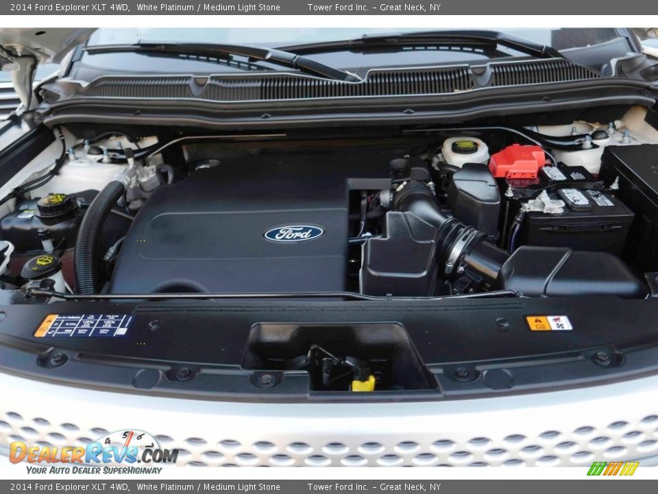 2014 Ford Explorer XLT 4WD White Platinum / Medium Light Stone Photo #9