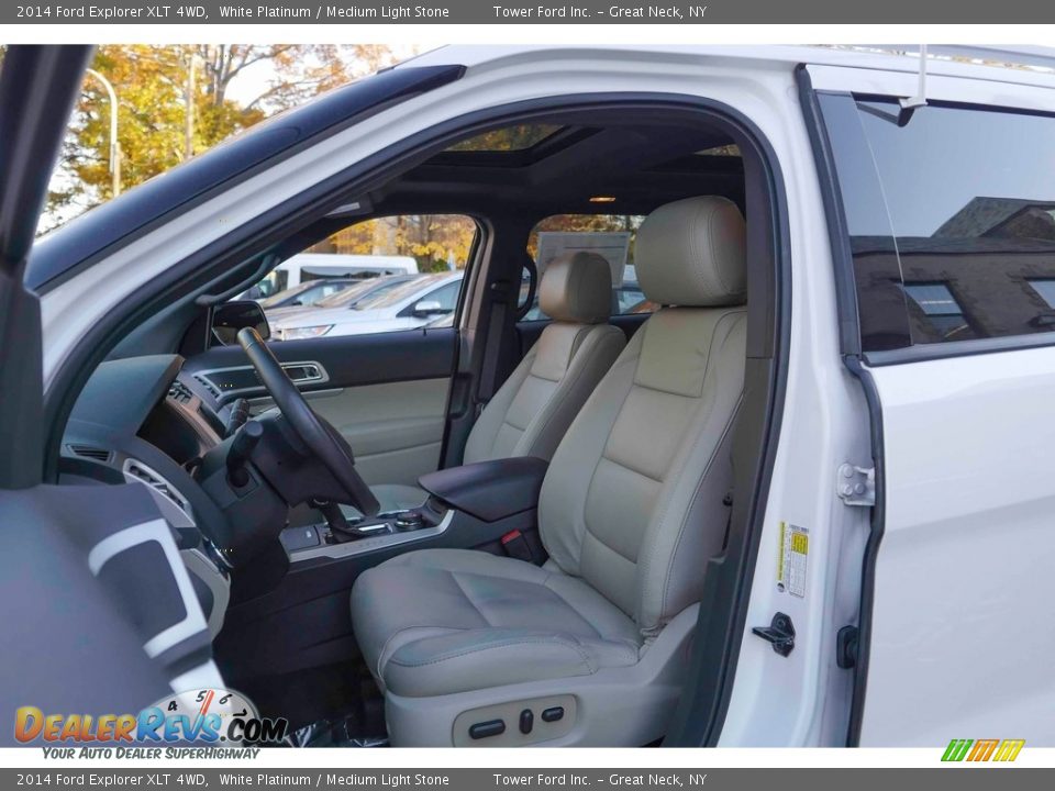2014 Ford Explorer XLT 4WD White Platinum / Medium Light Stone Photo #13