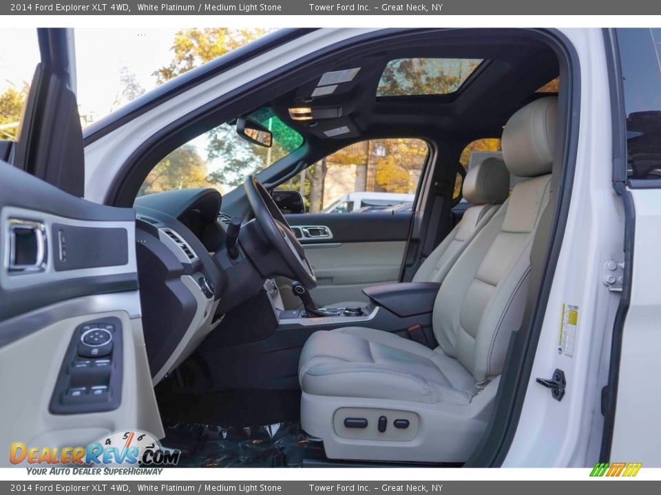 2014 Ford Explorer XLT 4WD White Platinum / Medium Light Stone Photo #14