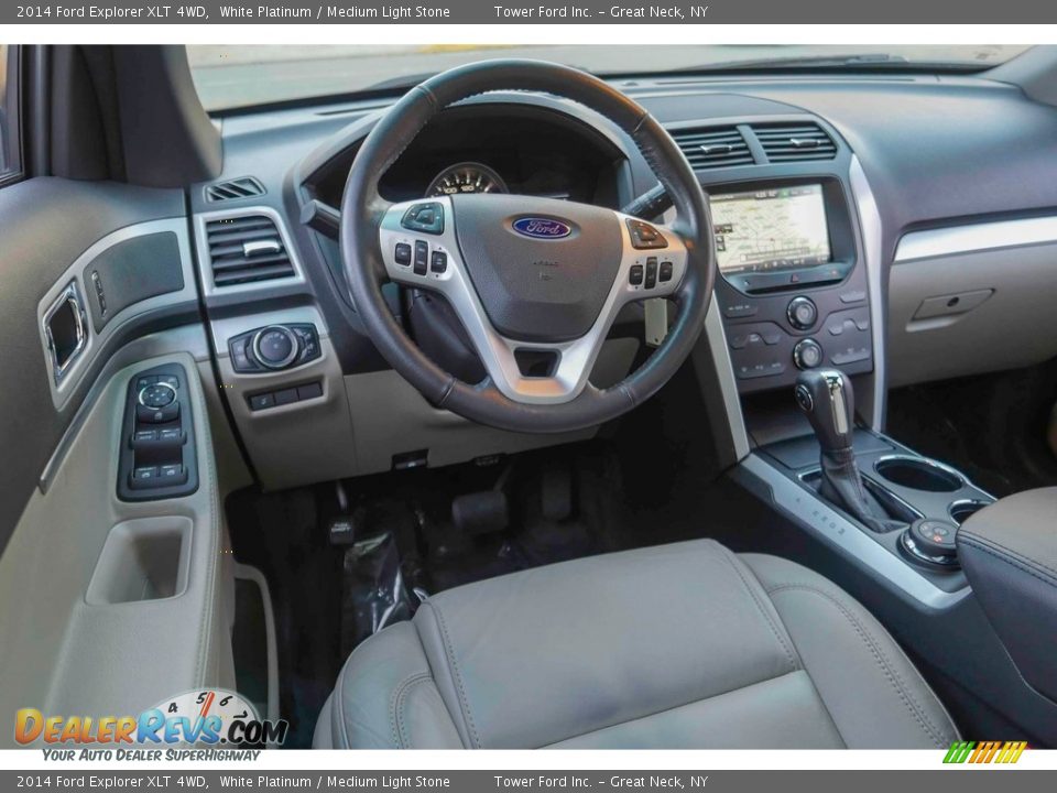 2014 Ford Explorer XLT 4WD White Platinum / Medium Light Stone Photo #15