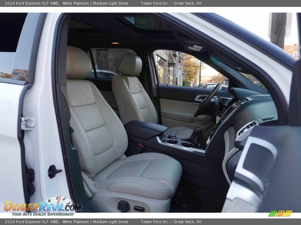 2014 Ford Explorer XLT 4WD White Platinum / Medium Light Stone Photo #34