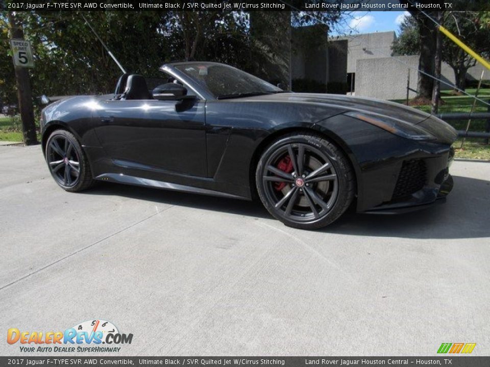 2017 Jaguar F-TYPE SVR AWD Convertible Ultimate Black / SVR Quilted Jet W/Cirrus Stitching Photo #1