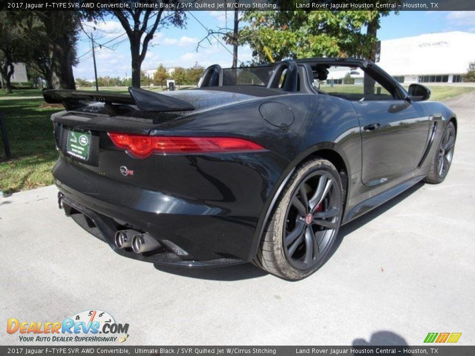 2017 Jaguar F-TYPE SVR AWD Convertible Ultimate Black / SVR Quilted Jet W/Cirrus Stitching Photo #7