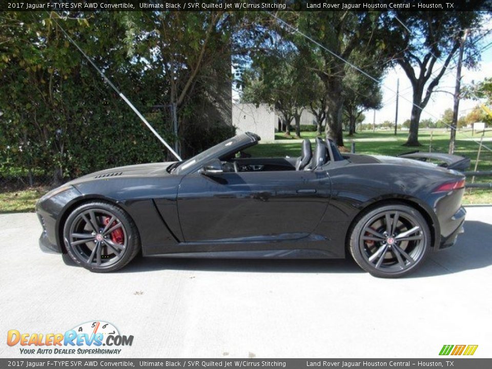 2017 Jaguar F-TYPE SVR AWD Convertible Ultimate Black / SVR Quilted Jet W/Cirrus Stitching Photo #11