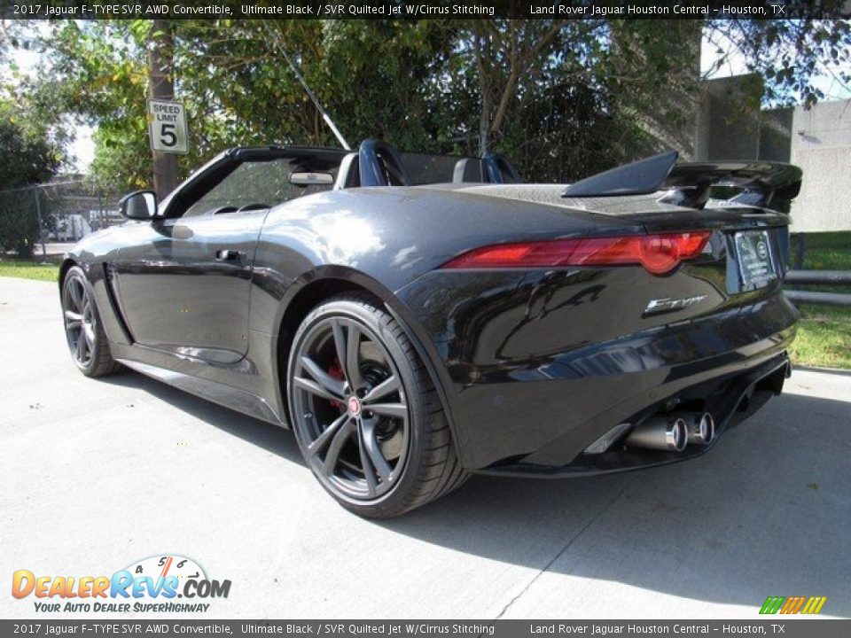 2017 Jaguar F-TYPE SVR AWD Convertible Ultimate Black / SVR Quilted Jet W/Cirrus Stitching Photo #12